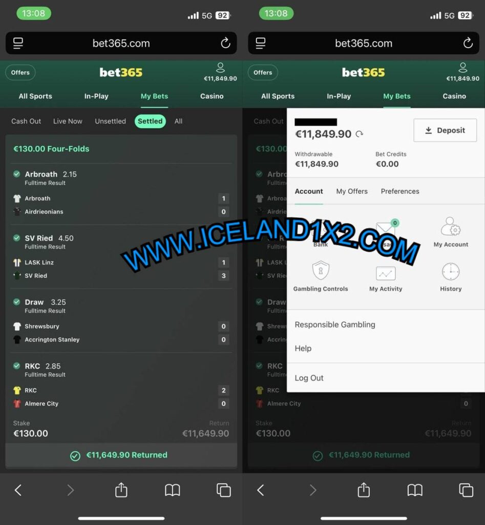BEST BET365 FIXED MATCHES TIPS 1X2